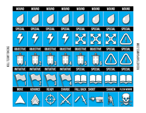 Kill Team Tokens---Blue