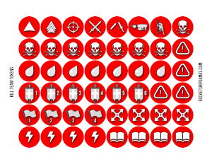 Kill Team Tokens---Red