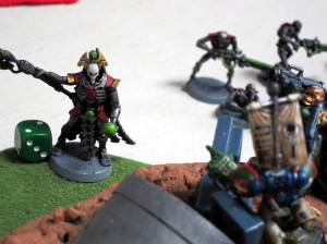 I always assume the Necron Lords are cackling hideously, monotonally, continuously throughout every game.