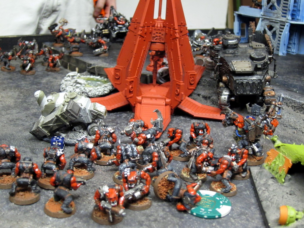 The Ork Mob surrounds the Blood Angels' landing site.