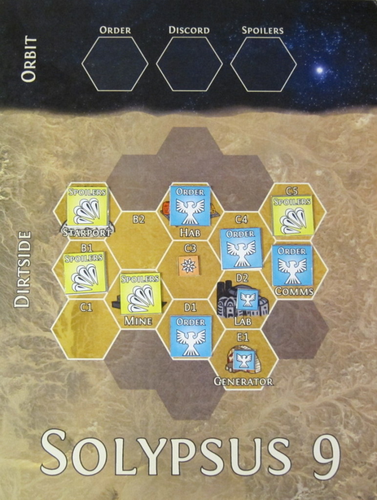 Disposition of Solypsus 9 after the fourth event.