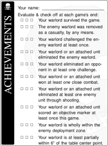 Warlord achievements in The Tournament of Blood.