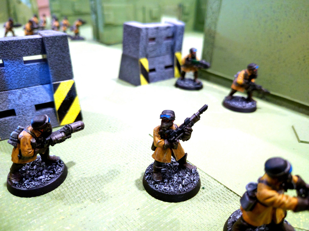 Steel Legion enter the closed-off base.