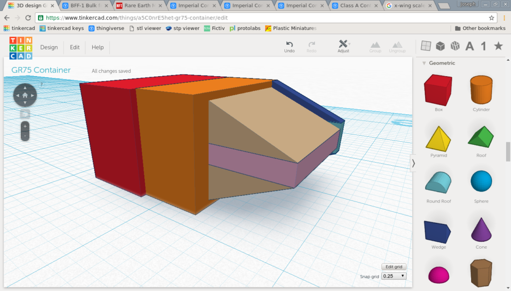 Similar to the pad, creating the wing recess by lowering the wedges and downsizing the middle box.