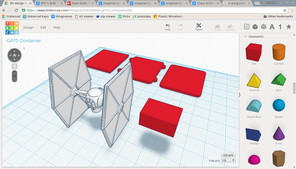 Roughing out the dimensions with an appropriately sized box.